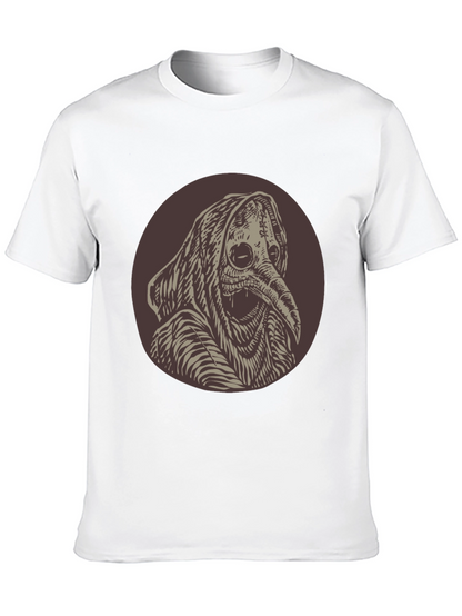 Plague Doctor Graphic Tee - Unique Creepy Design