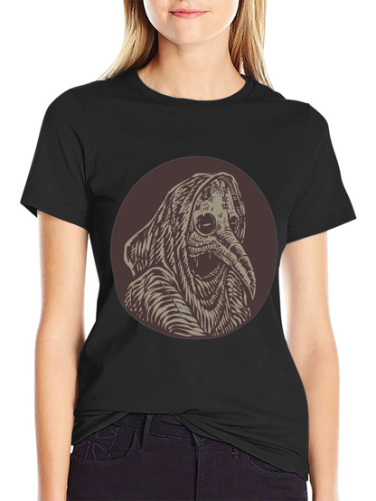 Plague Doctor Graphic Tee - Unique Creepy Design