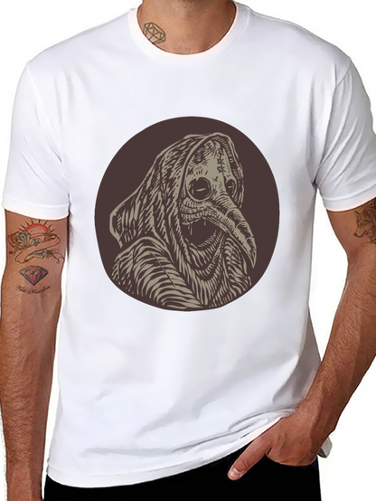 Plague Doctor Graphic Tee - Unique Creepy Design