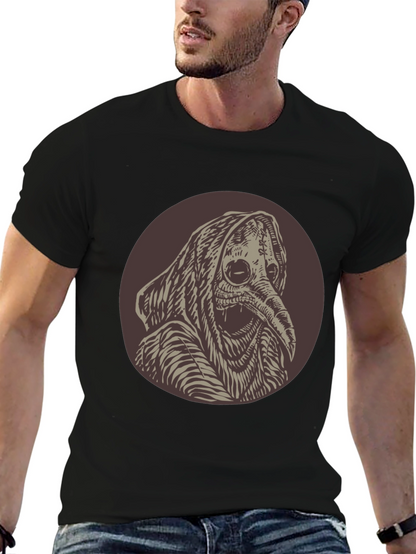 Plague Doctor Graphic Tee - Unique Creepy Design