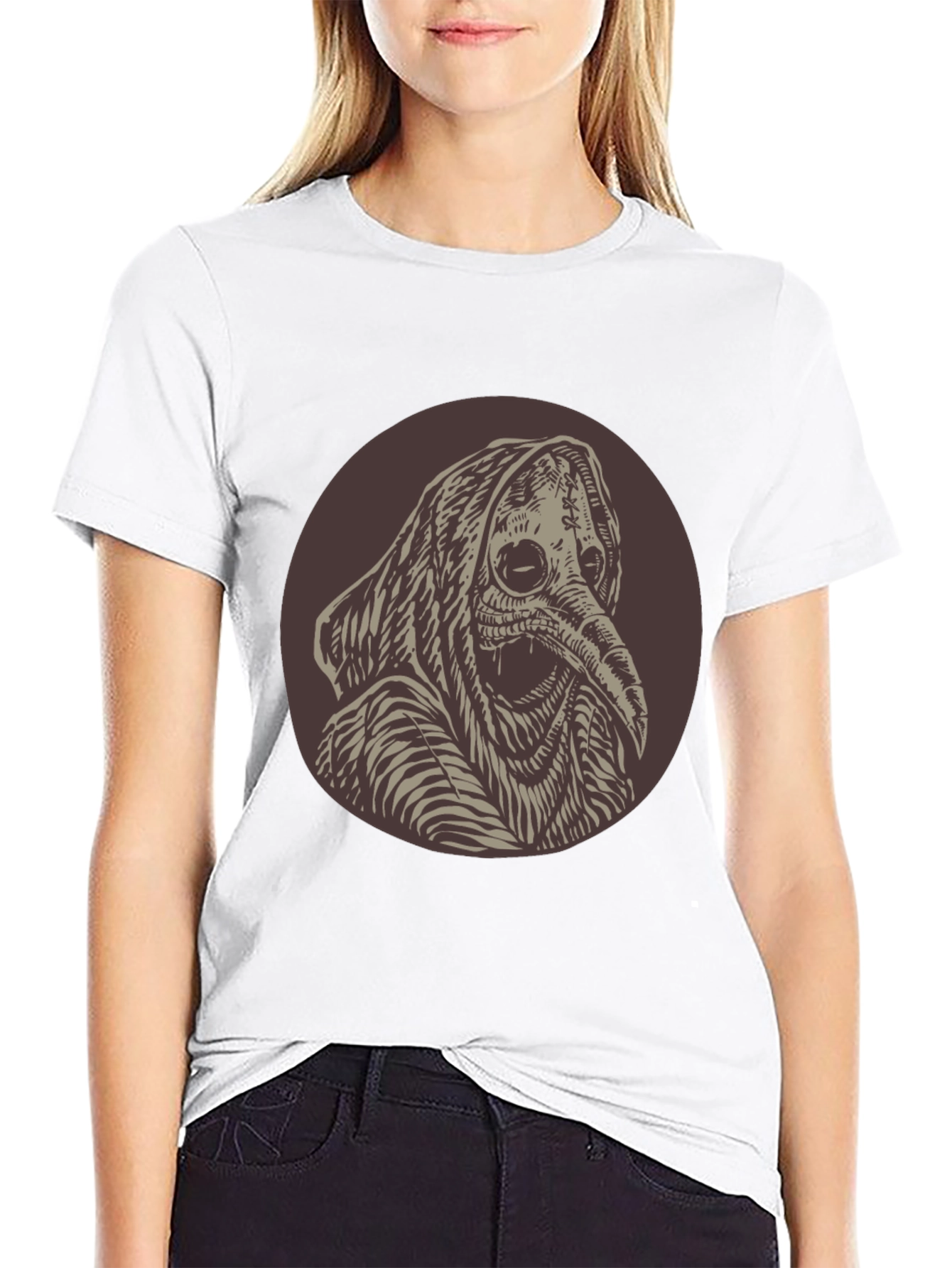 Plague Doctor Graphic Tee - Unique Creepy Design