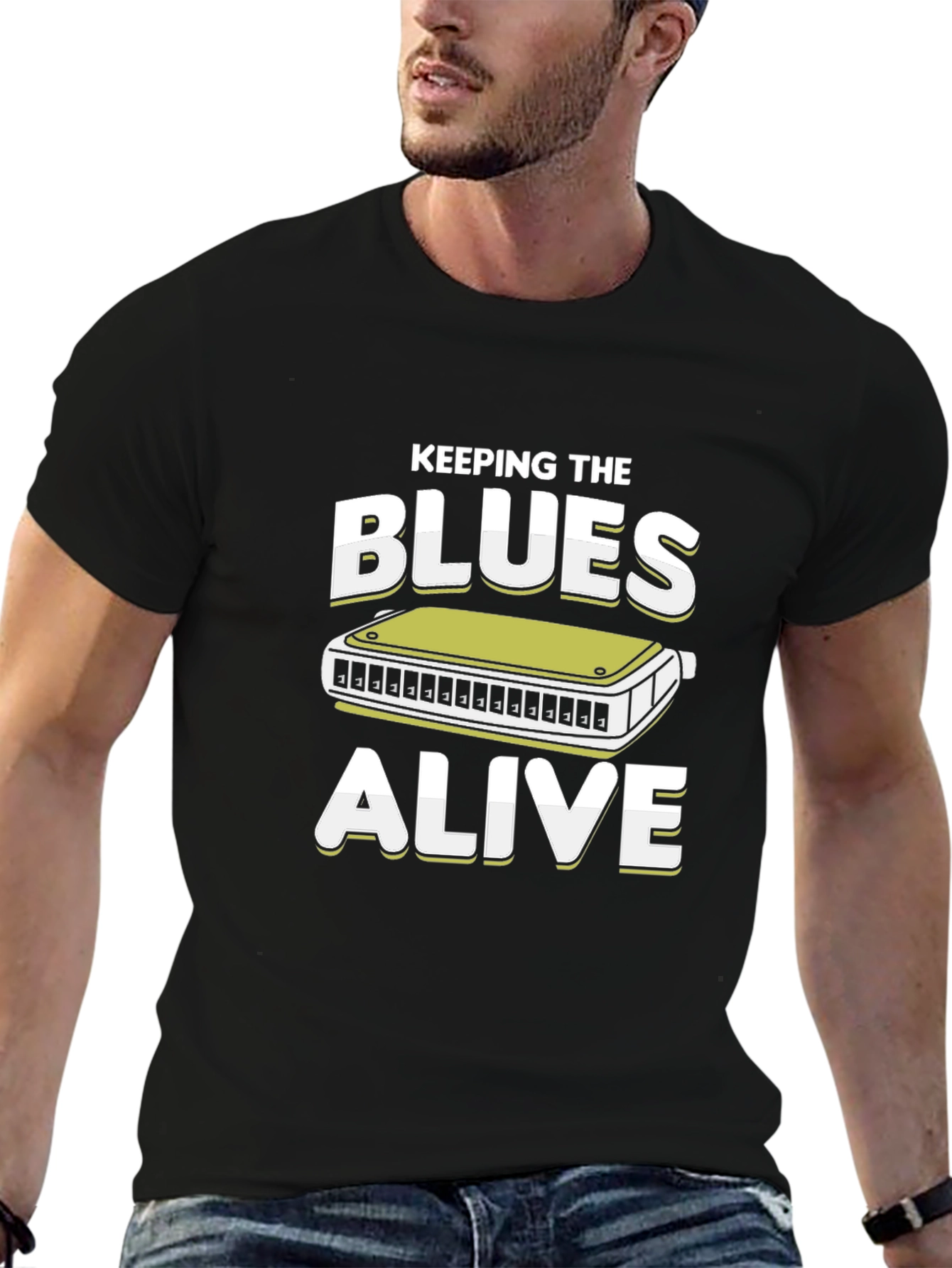 Keeping the Blues Alive T-Shirt Harmonica Tee