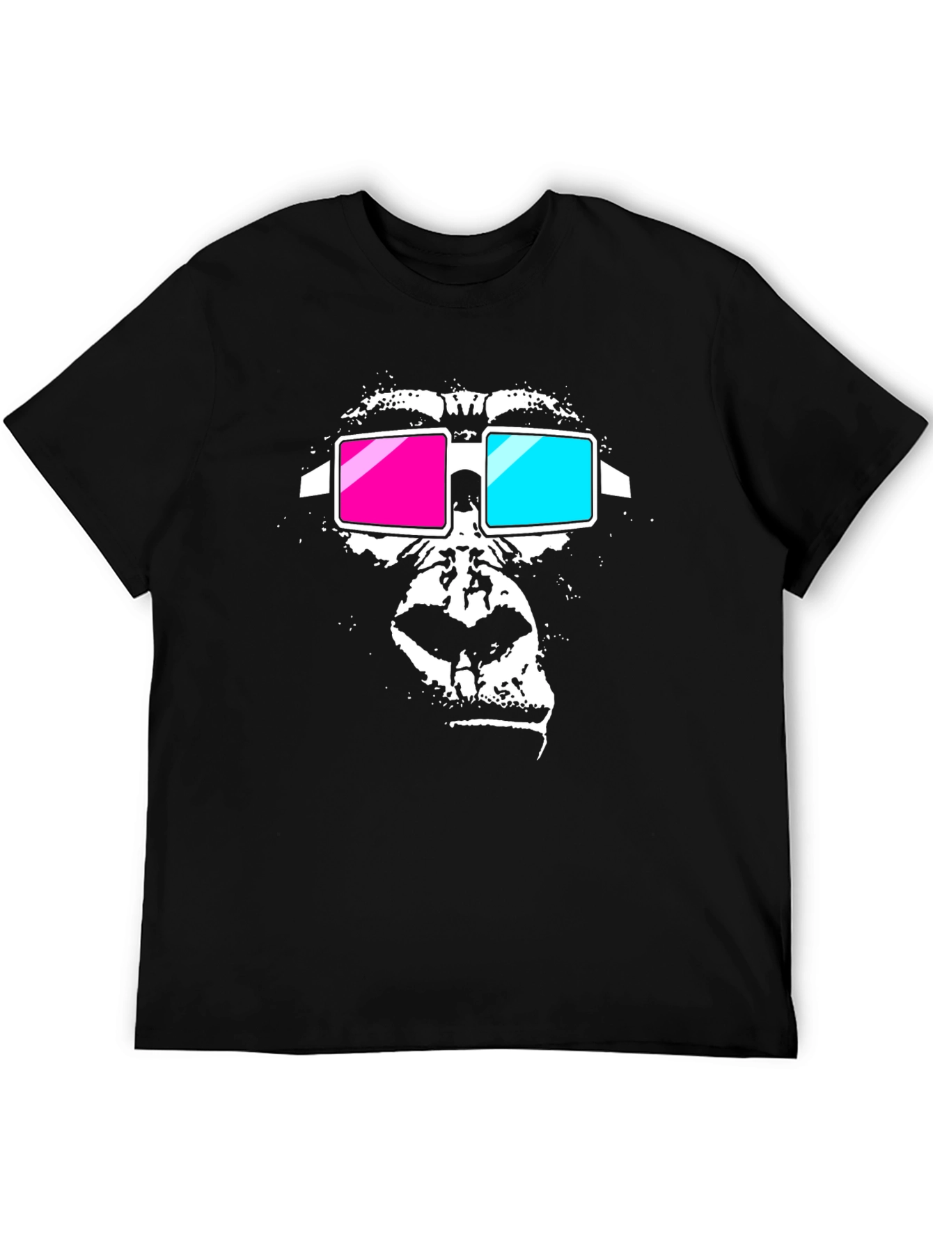 Gorilla 3D Glasses Graphic Tee - Black