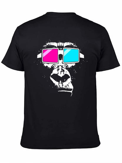 Gorilla 3D Glasses Graphic Tee - Black