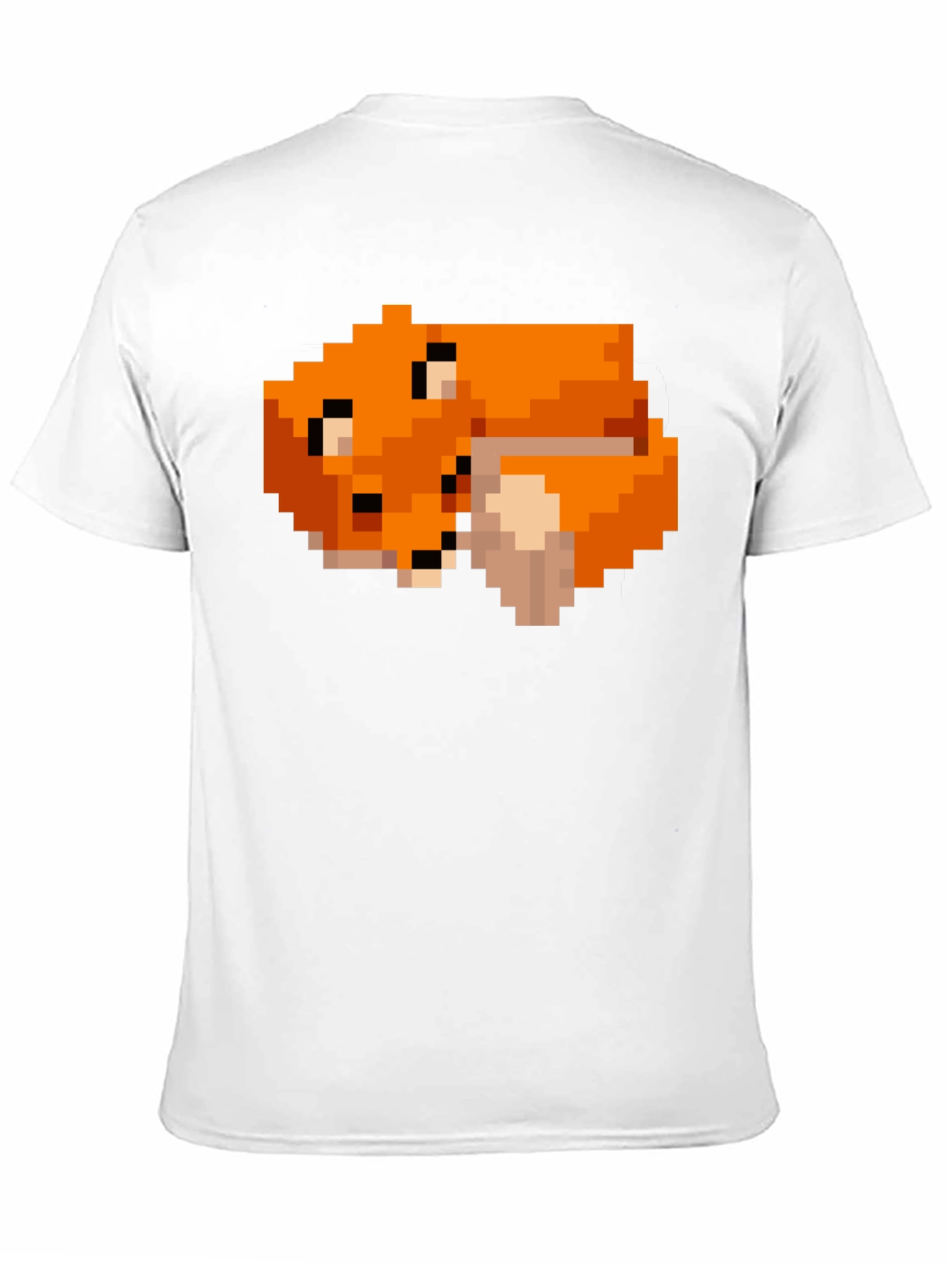 Pixel Art Fox Graphic Black Tee