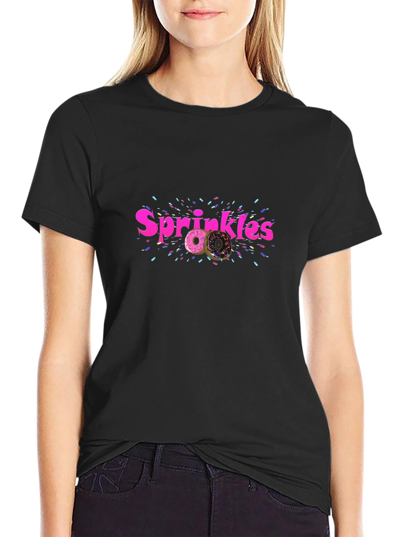 Sprinkles Donut T-Shirt - Sweet Treat Design