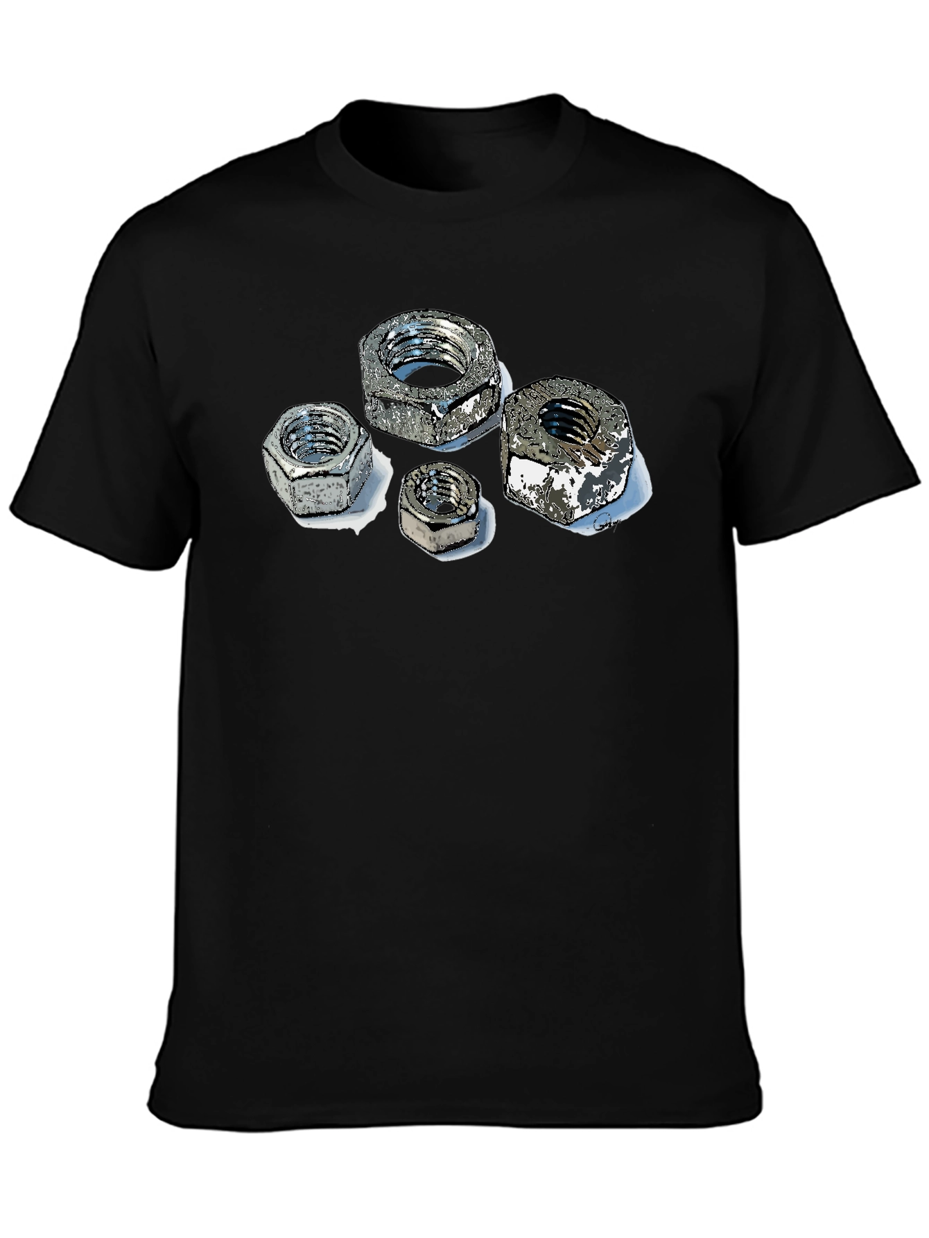 Nuts Graphic Black T-Shirt