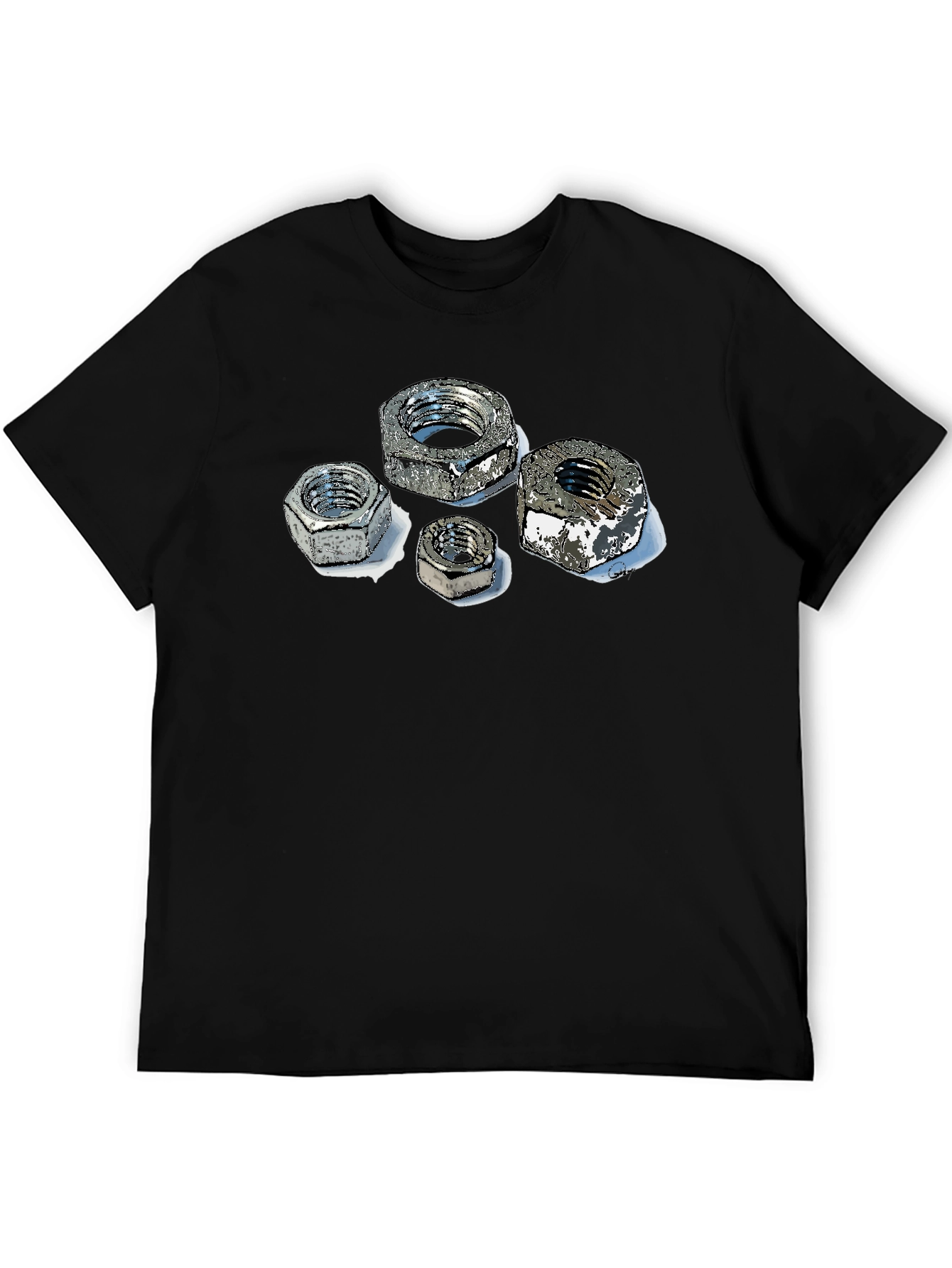 Nuts Graphic Black T-Shirt
