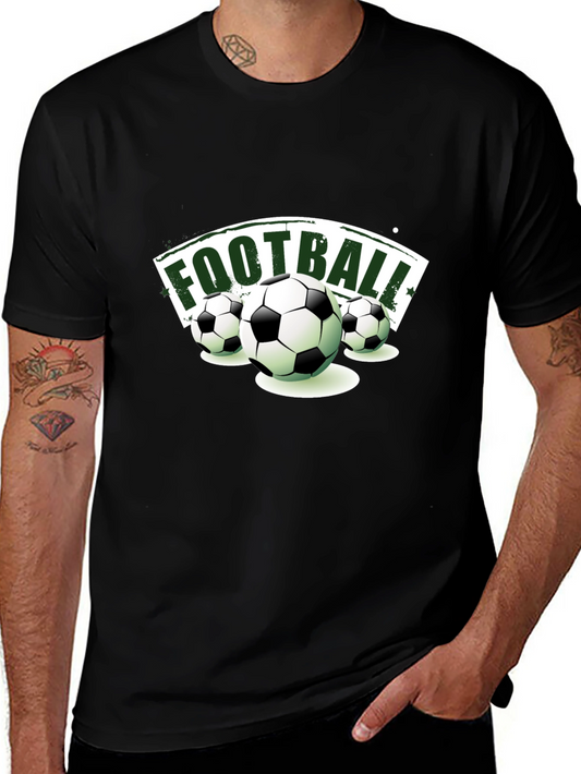 Football Graphic Tee | Sporty Black T-Shirt
