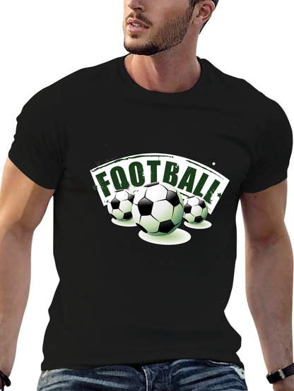 Football Graphic Tee | Sporty Black T-Shirt