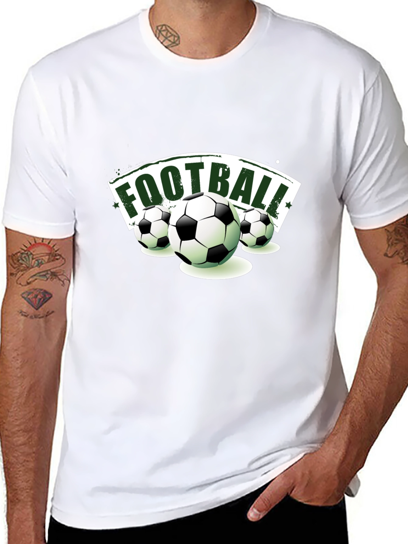 Football Graphic Tee | Sporty Black T-Shirt