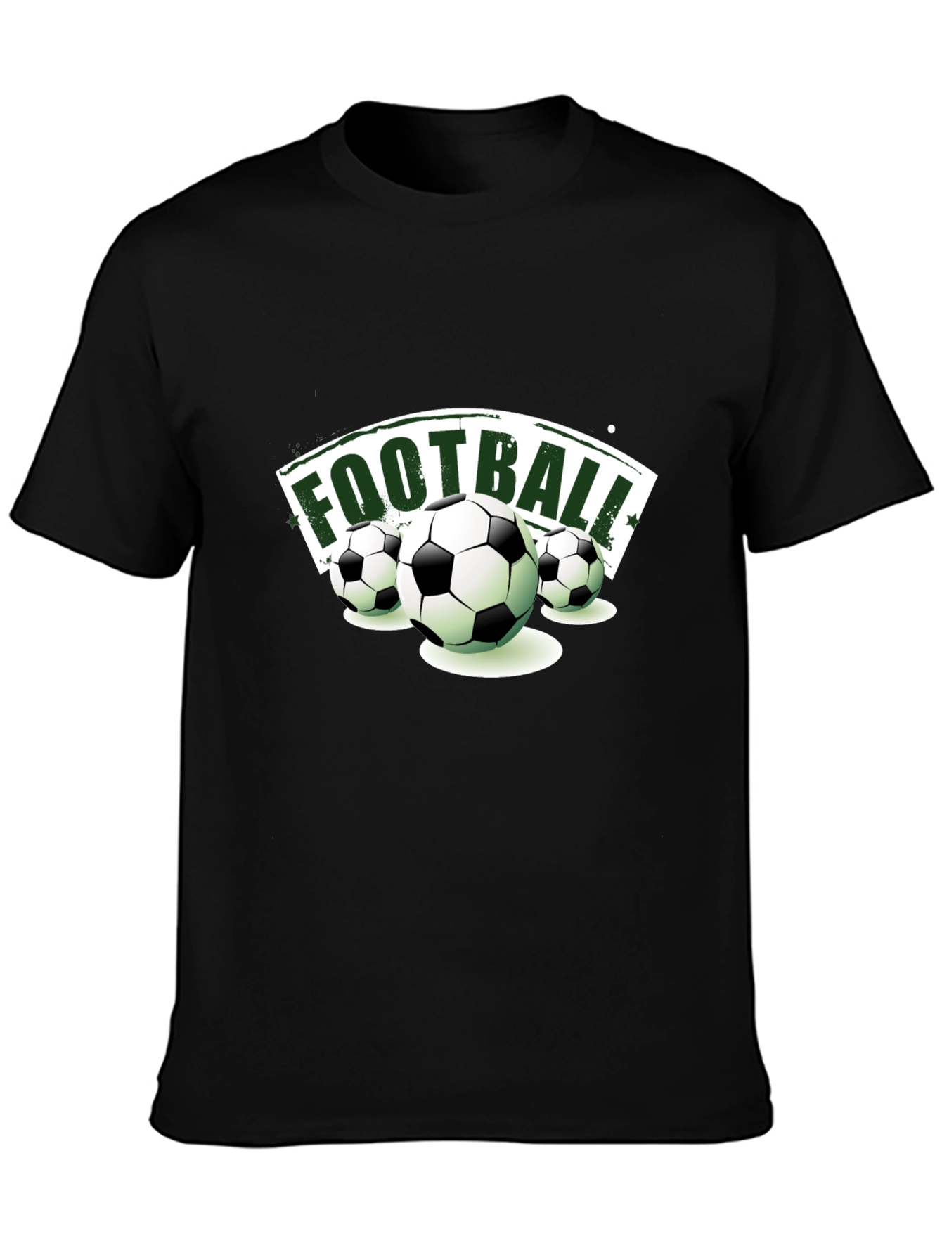 Football Graphic Tee | Sporty Black T-Shirt