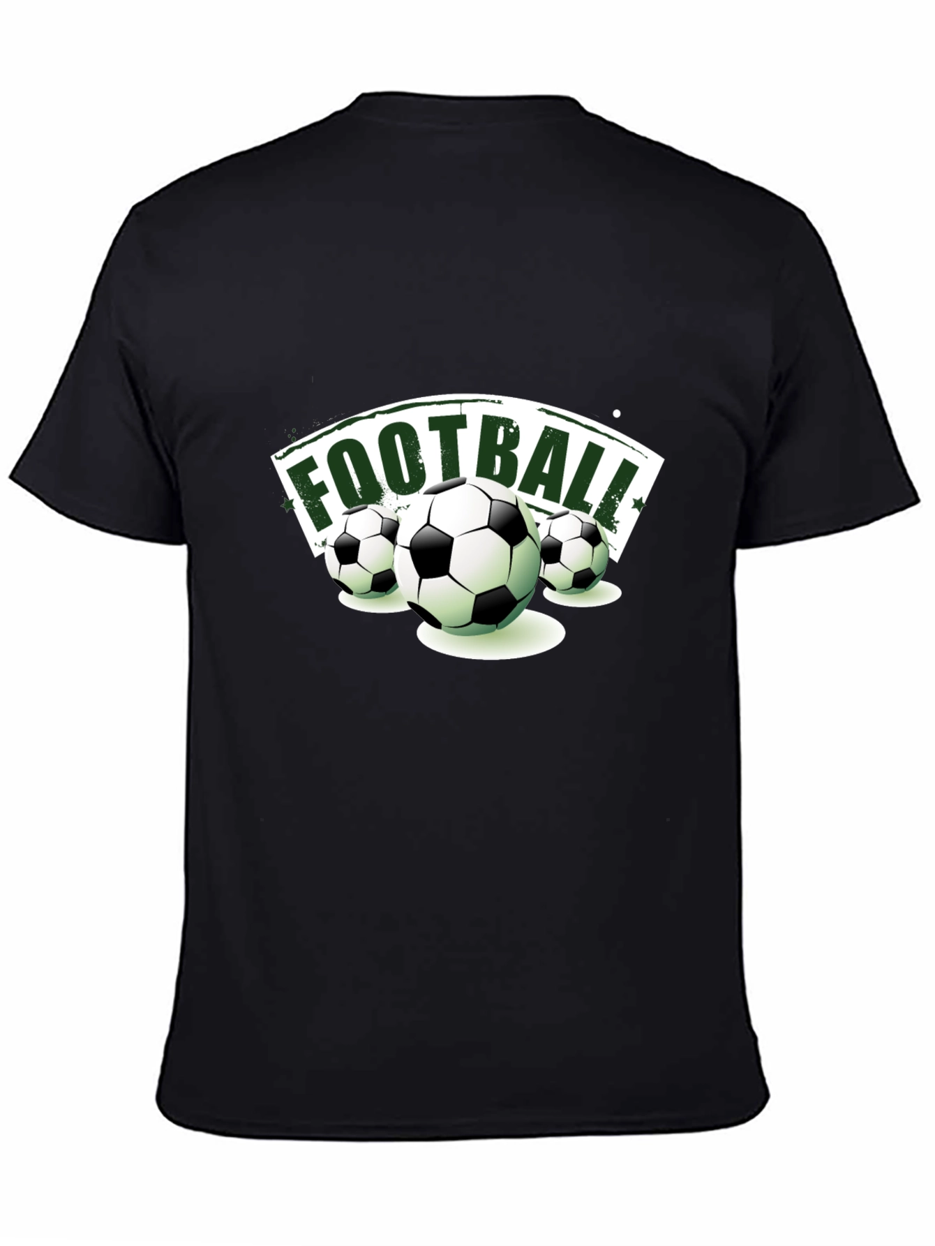 Football Graphic Tee | Sporty Black T-Shirt