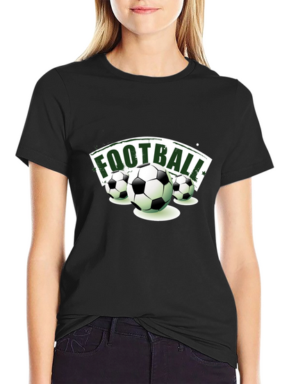 Football Graphic Tee | Sporty Black T-Shirt