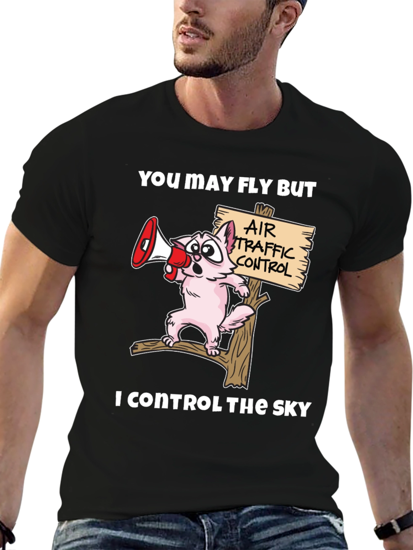 Air Traffic Controller Cat T-Shirt