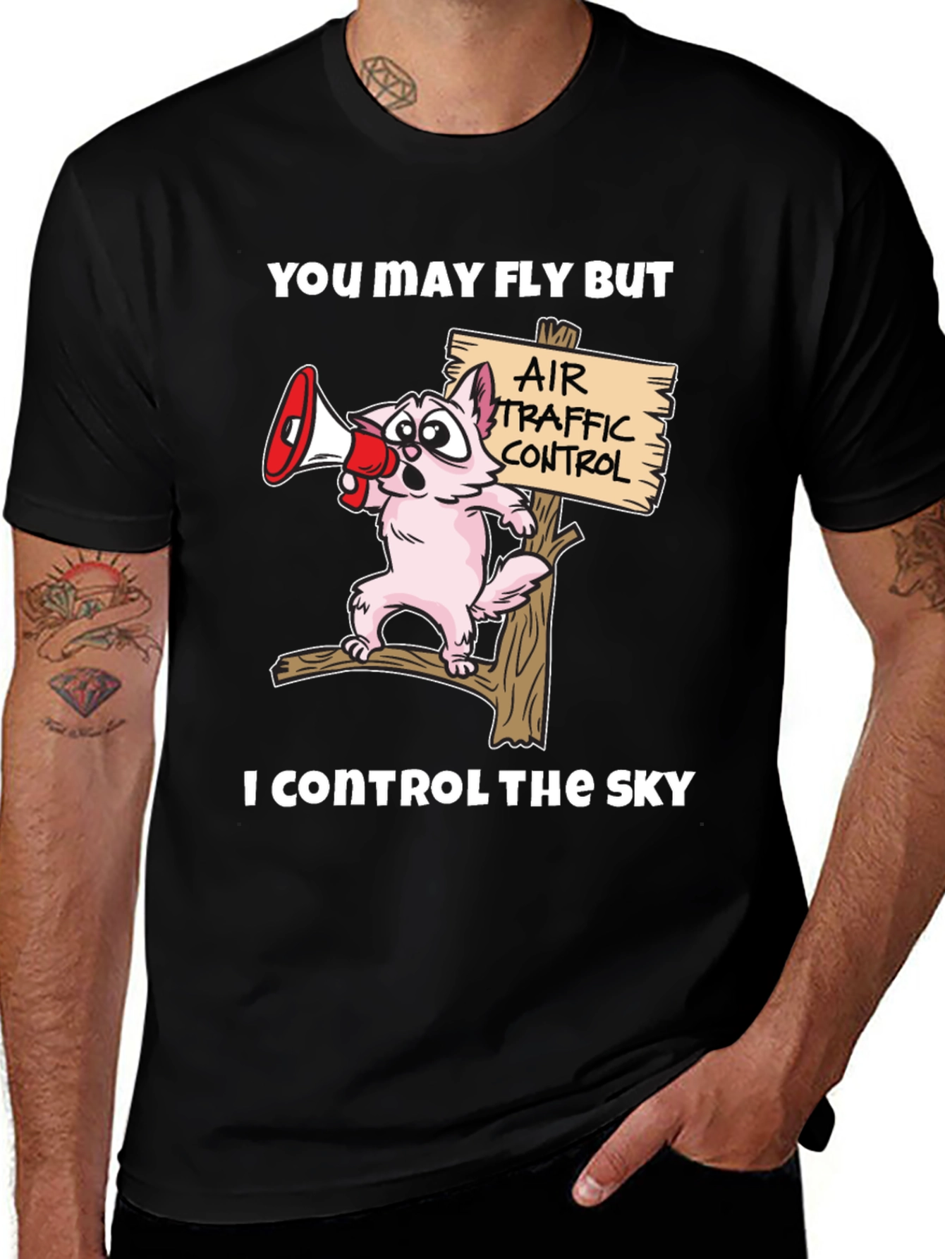 Air Traffic Controller Cat T-Shirt