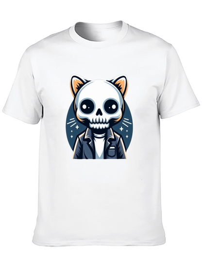 Cat Skeleton T-Shirt - Unique & Spooky Style