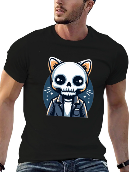 Cat Skeleton T-Shirt - Unique & Spooky Style