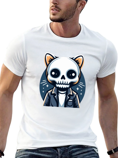 Cat Skeleton T-Shirt - Unique & Spooky Style