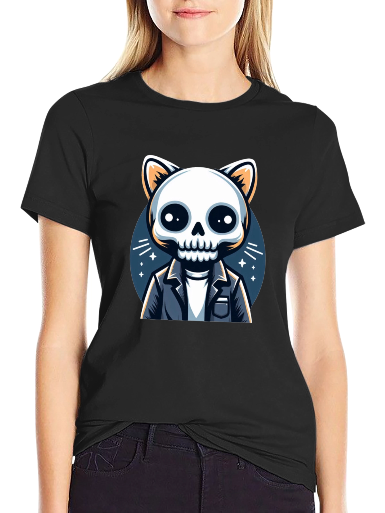 Cat Skeleton T-Shirt - Unique & Spooky Style
