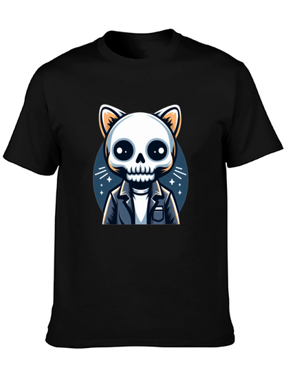 Cat Skeleton T-Shirt - Unique & Spooky Style