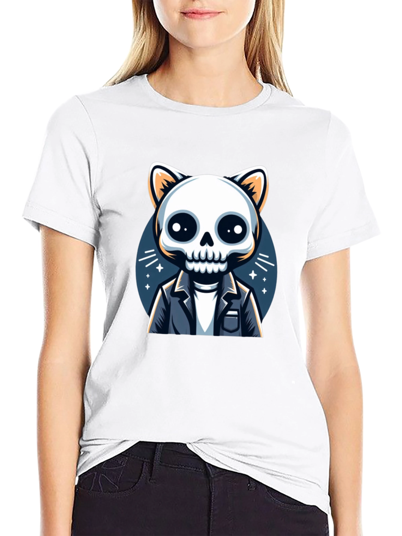 Cat Skeleton T-Shirt - Unique & Spooky Style