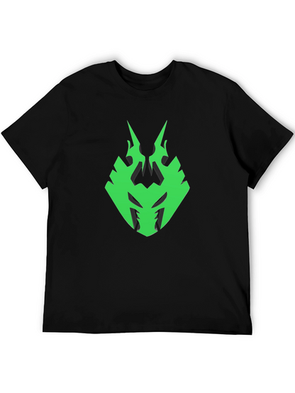 Mens Black T-Shirt with Green Emblem