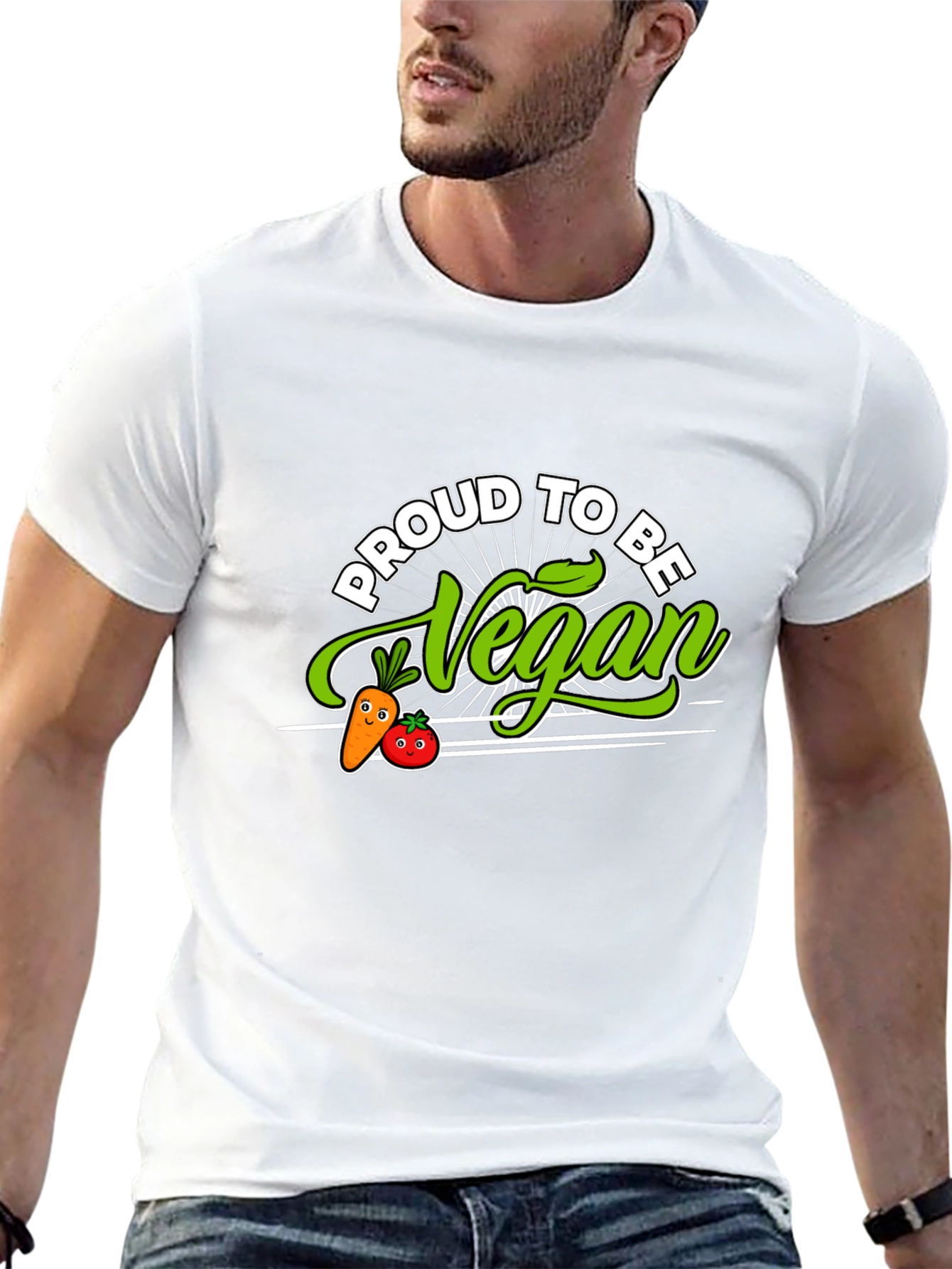 Proud to Be Vegan T-Shirt - Black Vegetarian Apparel