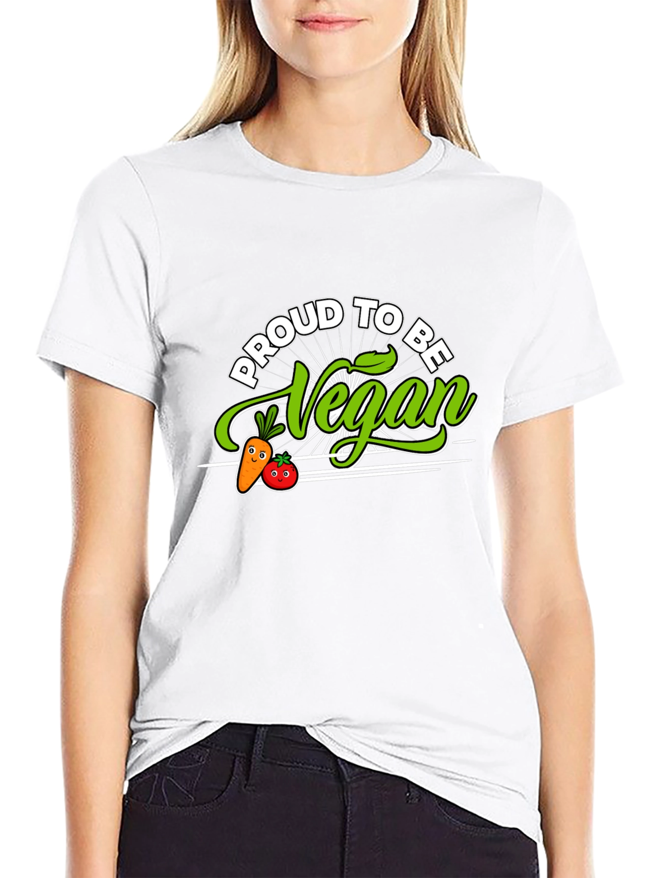Proud to Be Vegan T-Shirt - Black Vegetarian Apparel