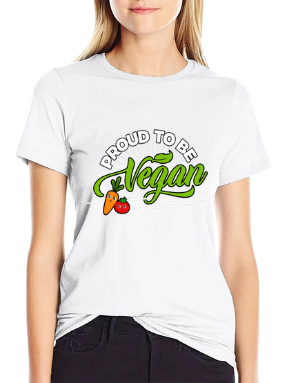 Proud to Be Vegan T-Shirt - Black Vegetarian Apparel