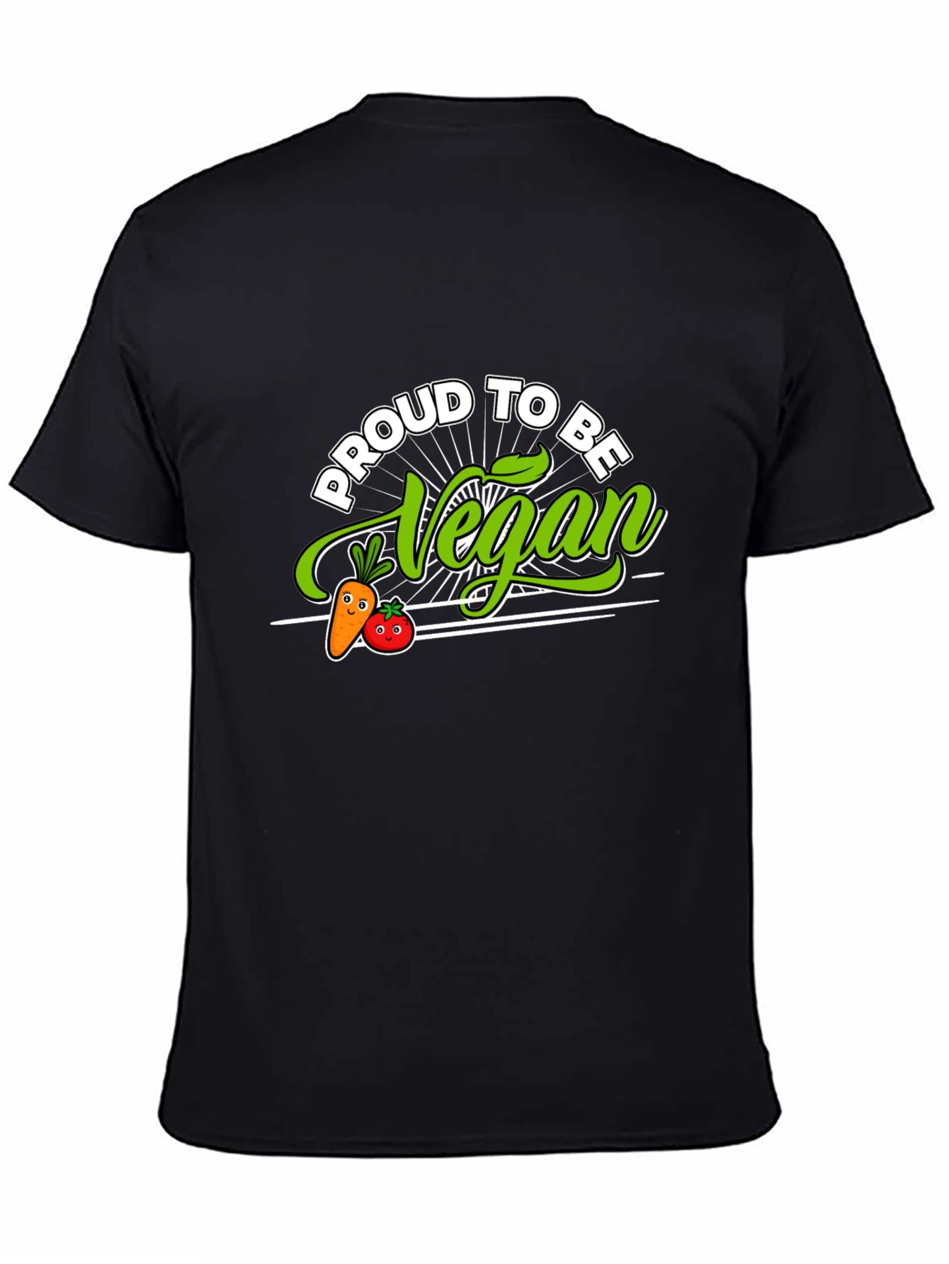 Proud to Be Vegan T-Shirt - Black Vegetarian Apparel