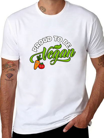Proud to Be Vegan T-Shirt - Black Vegetarian Apparel