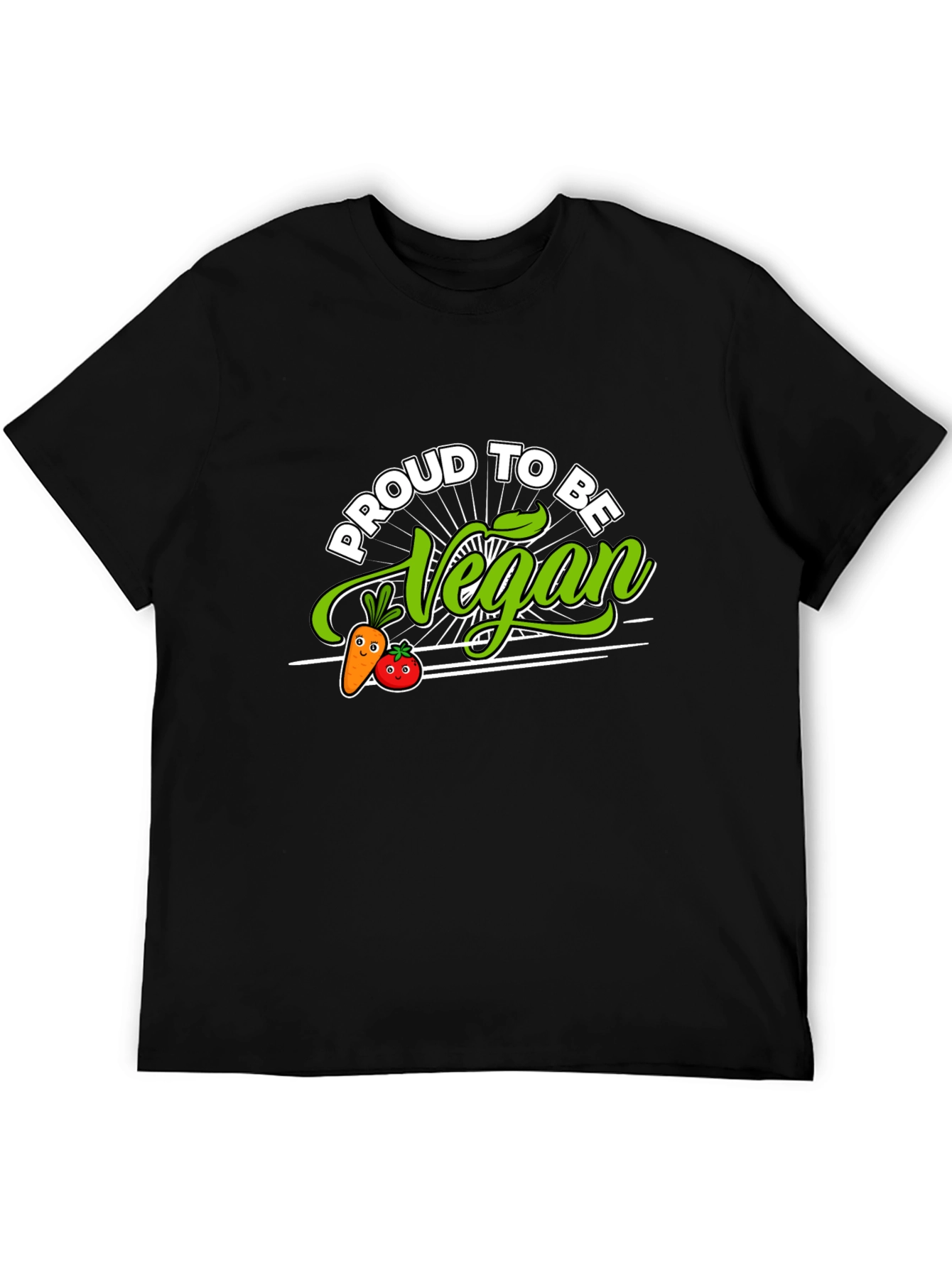 Proud to Be Vegan T-Shirt - Black Vegetarian Apparel