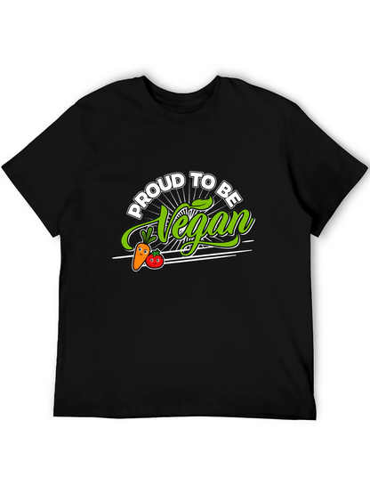 Proud to Be Vegan T-Shirt - Black Vegetarian Apparel