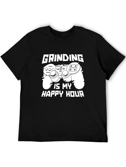 Grinding is My Happy Hour Black T-Shirt