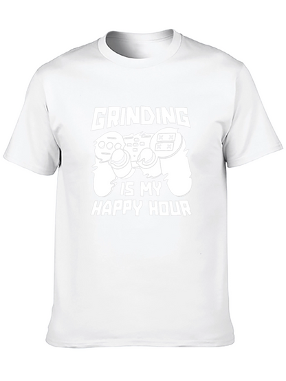Grinding is My Happy Hour Black T-Shirt