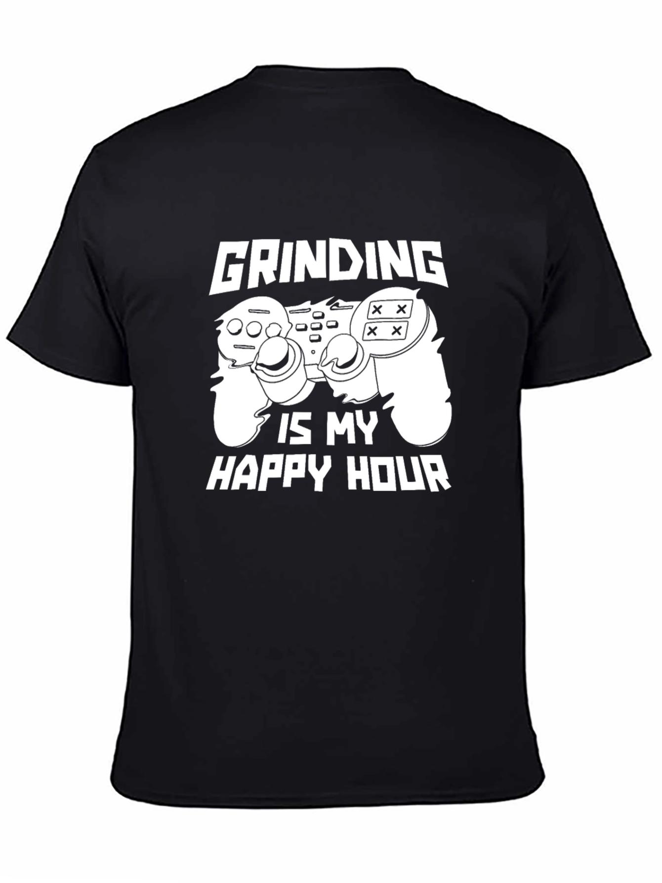 Grinding is My Happy Hour Black T-Shirt