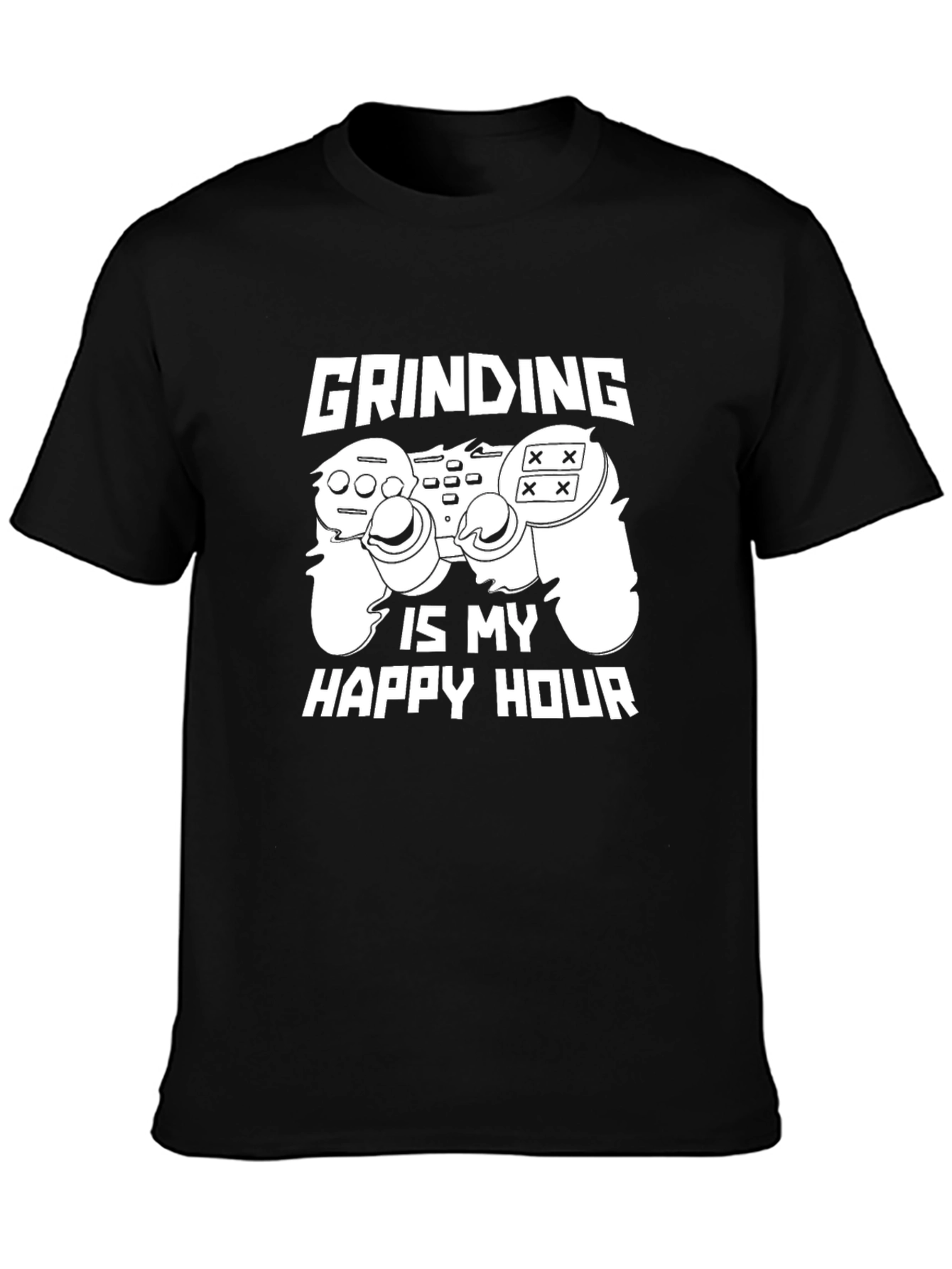 Grinding is My Happy Hour Black T-Shirt