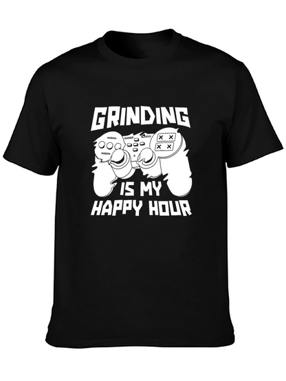 Grinding is My Happy Hour Black T-Shirt