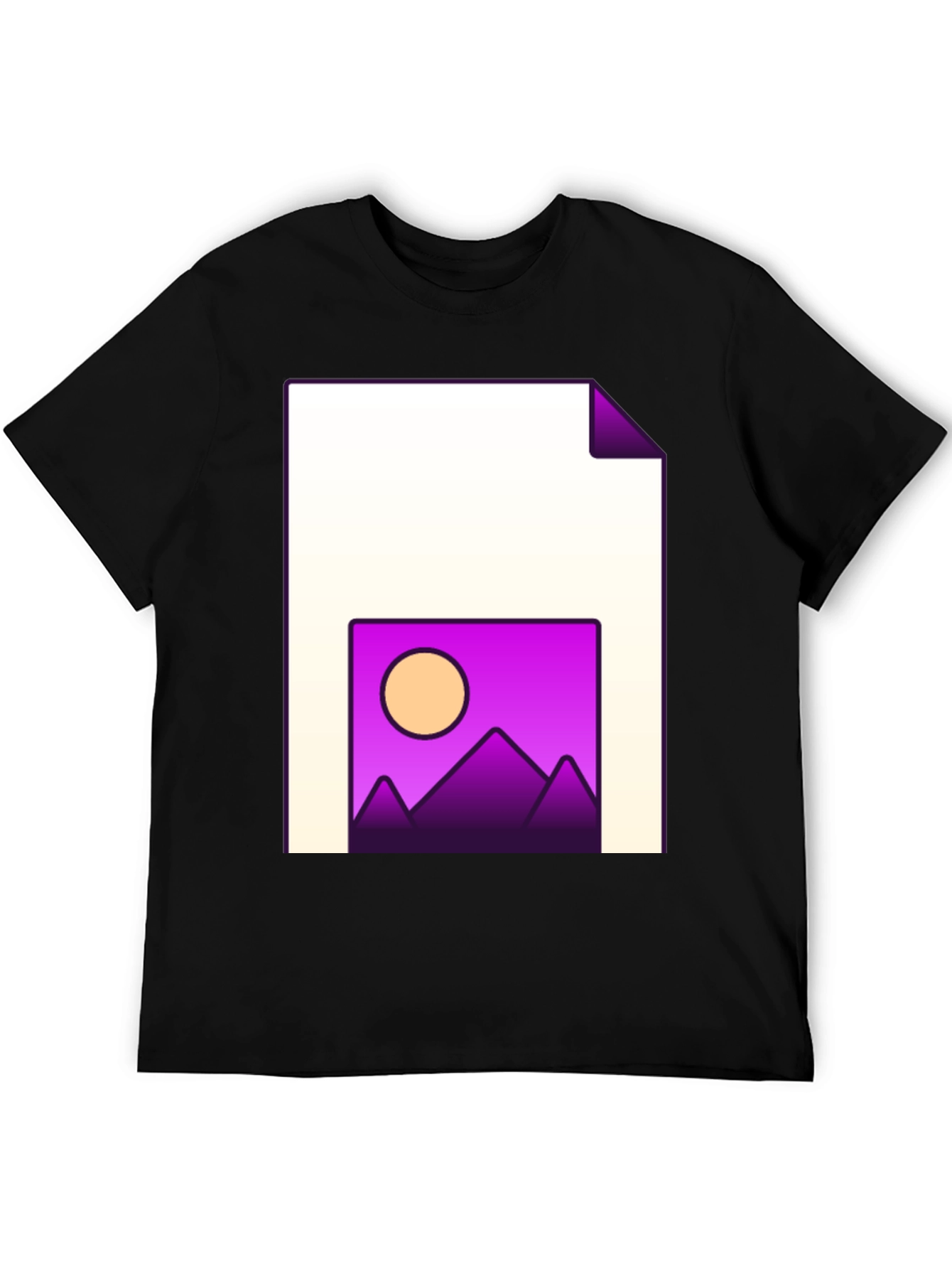 Modern Graphic T-Shirt: Sunset Landscape Tee