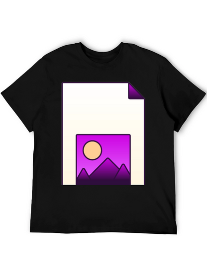 Modern Graphic T-Shirt: Sunset Landscape Tee