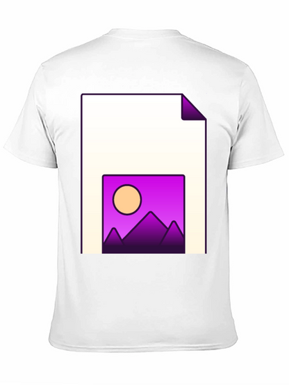Modern Graphic T-Shirt: Sunset Landscape Tee