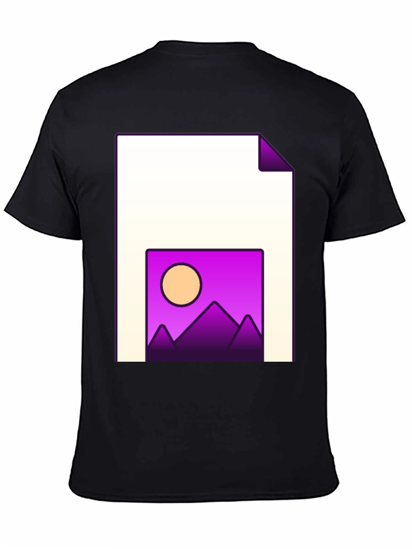 Modern Graphic T-Shirt: Sunset Landscape Tee