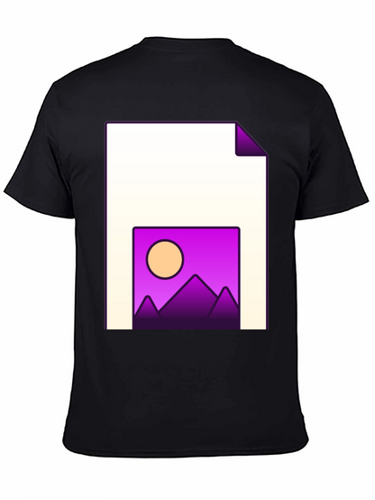 Modern Graphic T-Shirt: Sunset Landscape Tee