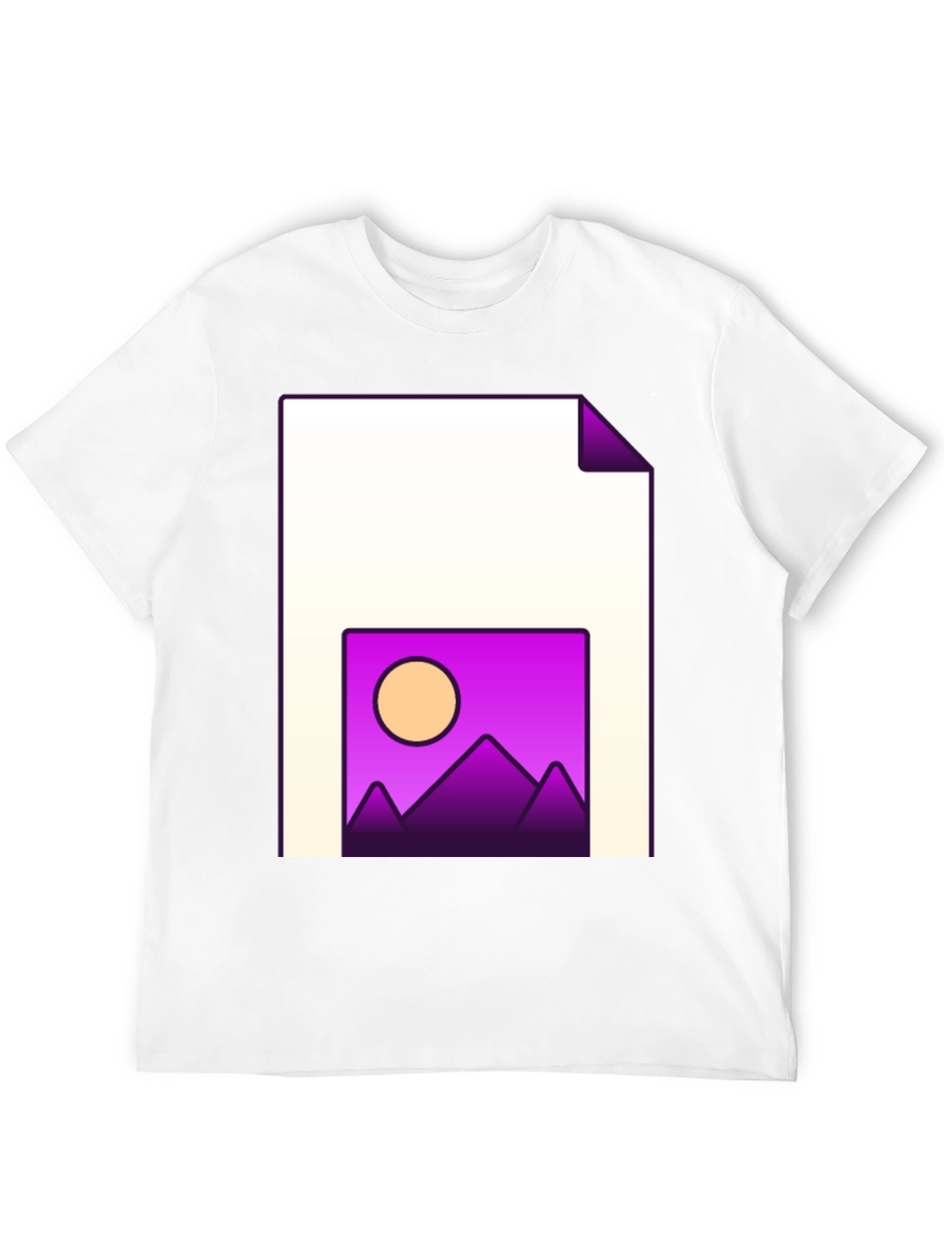 Modern Graphic T-Shirt: Sunset Landscape Tee