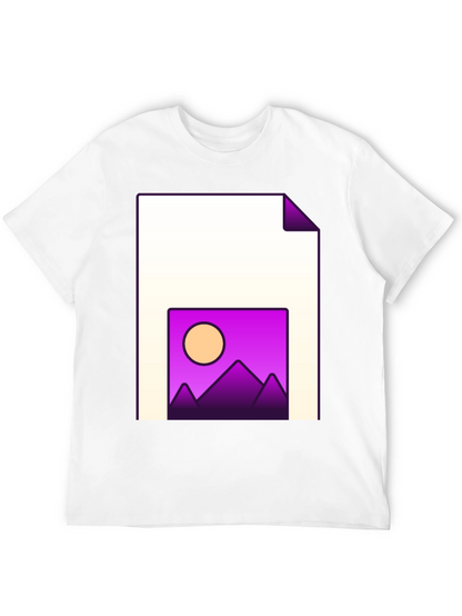 Modern Graphic T-Shirt: Sunset Landscape Tee