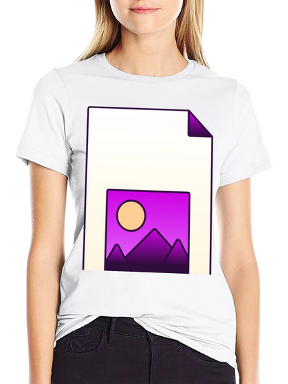 Modern Graphic T-Shirt: Sunset Landscape Tee