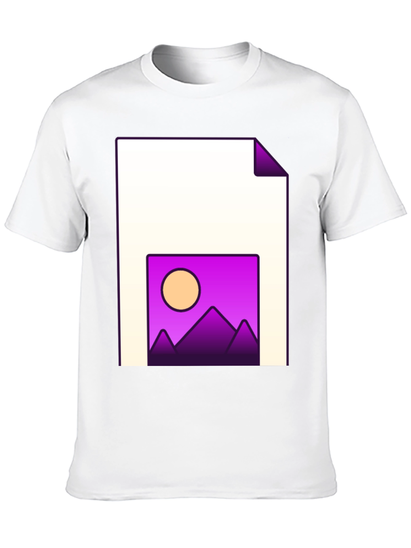 Modern Graphic T-Shirt: Sunset Landscape Tee