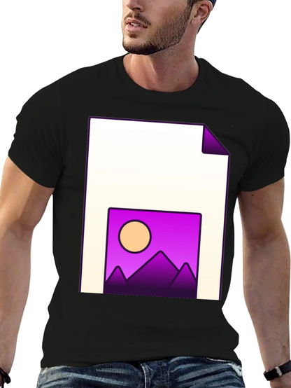 Modern Graphic T-Shirt: Sunset Landscape Tee