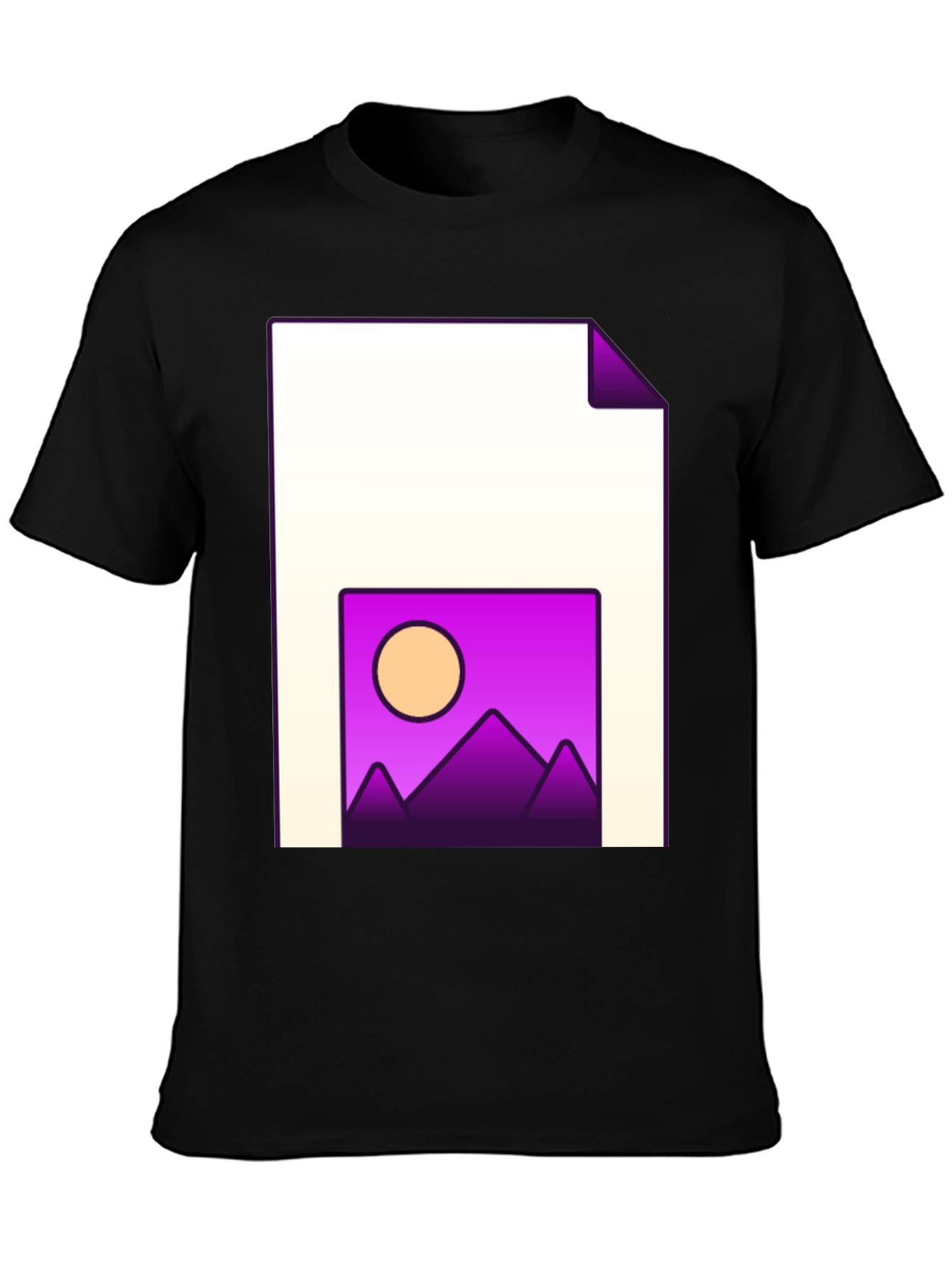 Modern Graphic T-Shirt: Sunset Landscape Tee